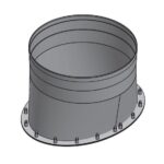 18" Single Wall Grease Duct – No-Weld Oval Hood Adapter (Start Connection)