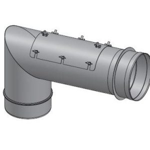 20" Single Wall Grease Duct – 87° Elbow with Integrated Access Door | NFPA 96 Compliant