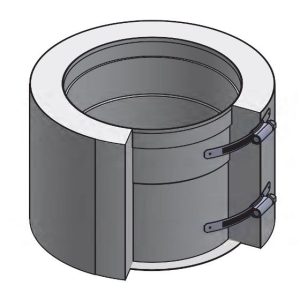10" Double Wall Grease Duct – Flange Collar Adapter (Start Connection) | Reduced Clearance, No-Weld Fitting