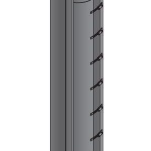 10" Double Wall Grease Duct – 48" Cut Length | Reduced Clearance, High-Temp Duct Section