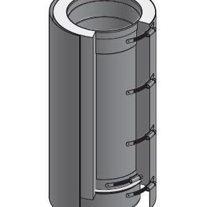 10" Double Wall Grease Duct – 24" Cut Length | Reduced Clearance, High-Temp Duct Section