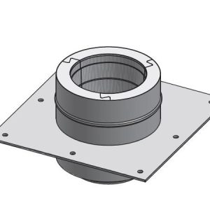 10" Double Wall Grease Duct – Anchor Plate Support | Reduced Clearance Structural Mount