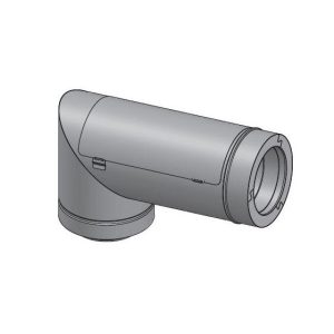10" Double Wall Grease Duct – 87° Elbow with Access Panel | Reduced Clearance, NFPA 96 Compliant