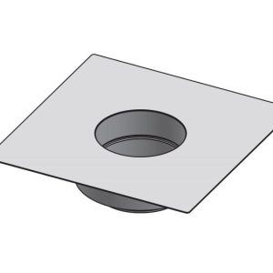 10" Double Wall Grease Duct – Fan Plate Adapter (End Connection) | Reduced Clearance, No-Weld Termination Fitting
