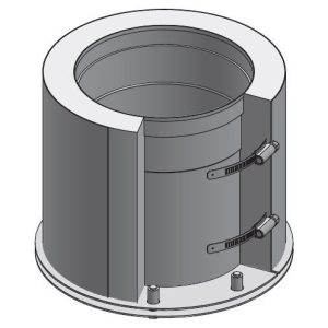 10" Double Wall Grease Duct – No-Weld Hood Adapter (Start Connection) | Reduced Clearance, Mechanical Fit