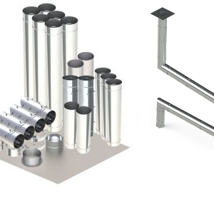 10" Single Wall Grease Duct Kit – 50' Straight, 4x 90° Elbows, No-Weld Hood & Fan Connections