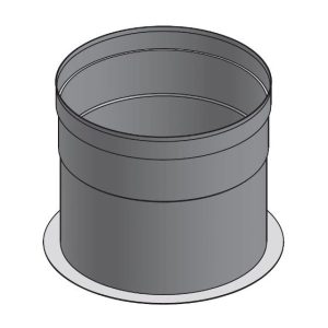 10" Single Wall Grease Duct – Flange Collar Adapter (Start Connection)